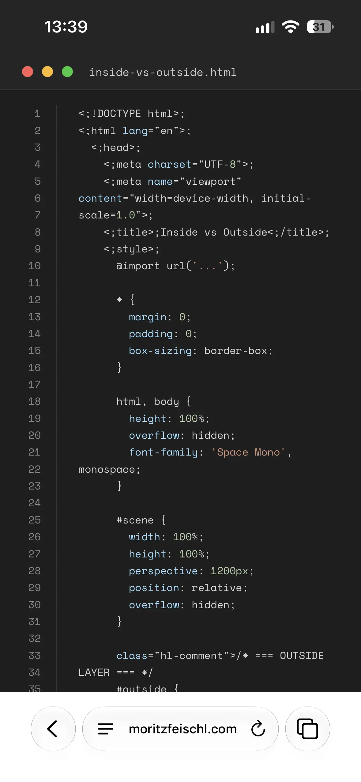 inside / outside – der Code hinter der Oberfläche